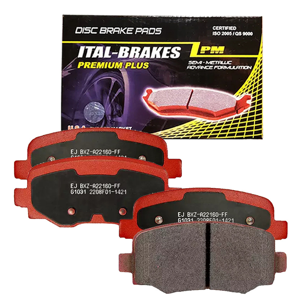 Pastilla Freno Ital Brakes Trasera Para Fiat 500 2012 2022
